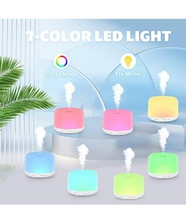 500ml Aroma Diffuser with Remote Control | BPA-Free Ultrasonic Humidifier | Aromatherapy Essential Oil Diffuser | 7 LED Color Options | Automatic Switch-Off | White - Buy Online on GoSupps.com