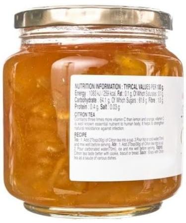 CNMART Traditional Korean Citron Tea 580g - Korean Flavour Jar by K-EATs (Pack of 3) - Buy Online on GoSupps.com