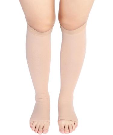 Unisex Varicose Veins Compression Stockings - Anti-Fatigue Thigh High Open Toe for Improved Circulation - Buy Online on GoSupps.com