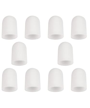 Silicone Gel 5 Pairs Rubber Finger Tips Finger Pads Grips Reusable Silicone Finger Protector Finger Cover Caps Finger Pads for Money Counting Collating Writing Sorting Task Hot Nail Gel