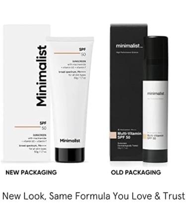 PUB Minimalist Sunscreen SPF 50 PA with Multi Vitamins | 50 gm Cream - Buy Online on GoSupps.com