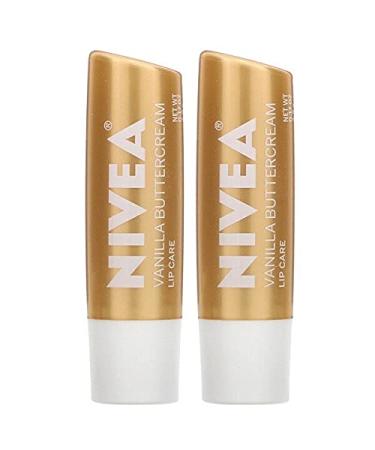Nivea Lip Care Vanilla Buttercream 2 Pack 0.17 oz (4.8 g) Each