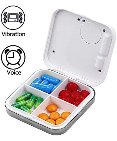 Automatic Pill Dispenser Zeerkeer Electronic Pill Timer-Reminder-Dispenser 5 Times a Day Electronic Timing Portable Daily Drug Storage Box Drug Organizer Case with Reminder (Grey) - Buy Online on GoSupps.com
