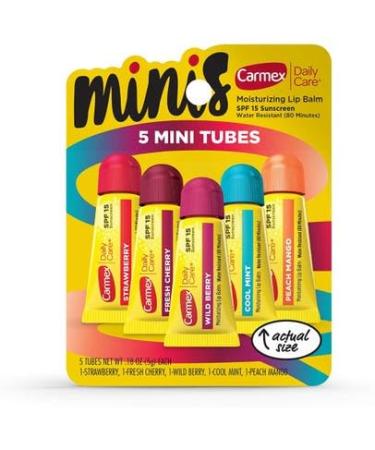 Carmex Daily Care Assorted Mini Tubes - 0.18 oz 5 ct