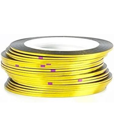 Nail Tape - Nail Striping Tape - Nail Polish Tape - 10pcs Striping Tape Line Nail Art Sticker Decoration DIY Decals UV Gel Acrylic Nail Tips - Acrylic Nail Tape - Gel Nail Tape (Gold) - Buy Online on GoSupps.com