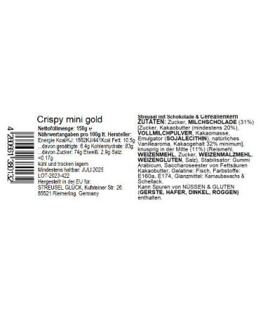 Strussel Happiness Gold Chocolate Balls - 150g Metallic Pearl Sprinkles for Birthday Cupcakes Cake Pops & Muffins | Perfect for Christmas & Celebrations - Buy Online on GoSupps.com