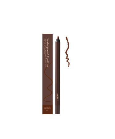 Hiccup Persona Eyeliner Waterproof 24 Hours Waterproof Duo Sharpenable Eye Pencil 2in1 Eyeliner and Eyebrow Pencil No Smudging Fading Smooth and Easy to Color Bronze