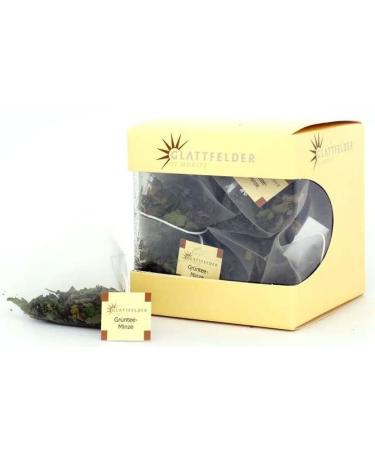 Glattfelder St. Moritz - Mint Green Tea BIO (Organic Chinese green tea with Moroccan mint) - 15 x 2 pyramid tea bags (total: 30 tea bags)