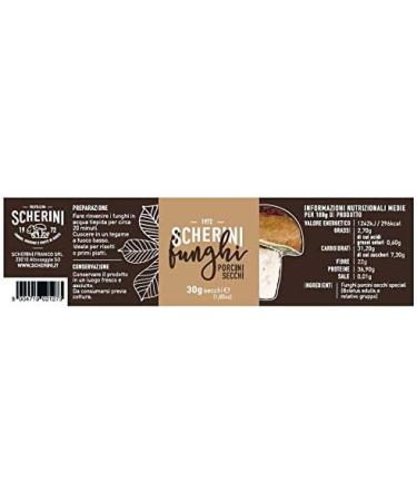 Scherini Valtellina - Special Dried Porcini Mushrooms 30 g in Fresh Preserving Jar Resealable - Buy Online on GoSupps.com