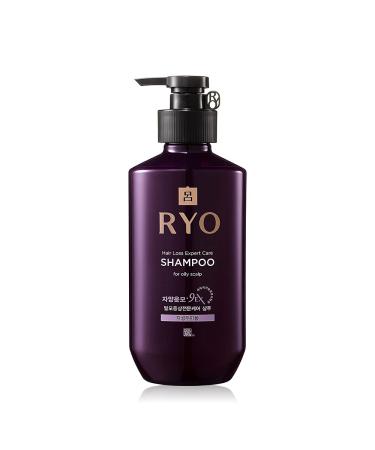 Ryo Hair Loss Care Shampoo For Oily Scalp 400ml (13.5oz) Excess sebum care  For smelly and Itchy scalp  Women and Men Shampoo  Scalp Cleansing  Extra strength Volumizing  for Thinning hair