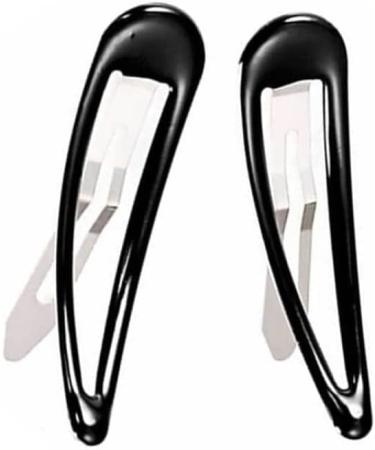 DTrendz Large Big Plain Black Bendies Sleepies Snap Clips Hair Slides (9 CM Black) - Buy Online on GoSupps.com