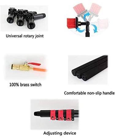 Window Cleaning Pole Window Cleaner Kit Washing Set Equipment Telesextension Pole Cleaning Kit for Window Cleaning Photovoltaic Panel Cleaning Trucks/24Ft/7.2M 35cm Brush Head 4M/13FT - Buy Online on GoSupps.com