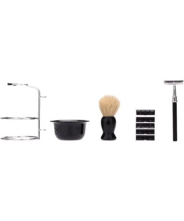 Buy Lefeda Simply Men's Razor Brush Set - Professional Beard Grooming Kit with Shell Stand & Holder | 9.7x14.5cm Silver - Perfect Mustache & Shaving Tool - Buy Online on GoSupps.com
