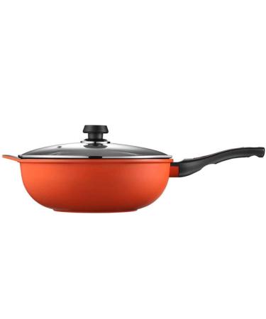 DameCo Wok Smokeless Pan Cookware Fry Pan Cookware 32cm Steamer for Frying Eggs Steak Pizza Nonstick Metal Utensil Saucepan with Lid Safe Frying Pan Frying Pan Interesting