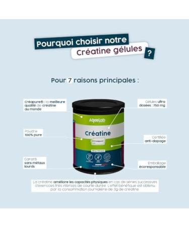 Cr atine CREAPURE Augmentation de la Force + Performances 120 G lules v g tales Made in FR Test e en laboratoire ind pendant Eco-responsable Aqeelab - Buy Online on GoSupps.com
