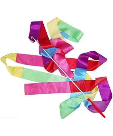 Floratek Dance Ribbon Streamer 10 Pack - 4.0 Meters | Rhythmic Gymnastic Silk Ribbons for Kids - Artistic Baton Twirling - Buy Online on GoSupps.com