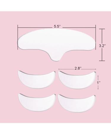 Reusable Silicone Face Patch Set - 5 Overnight Wrinkle Patches for Forehead Under-eye & Smile Line Repair - Buy Online on GoSupps.com