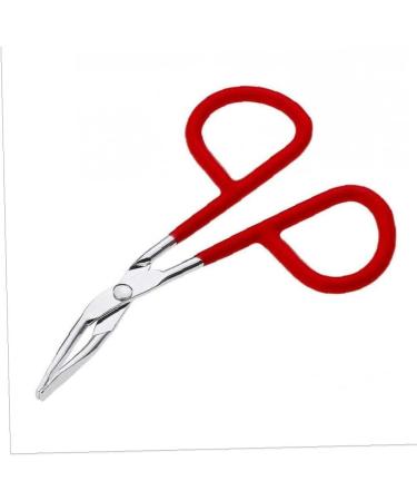 Stainless Steel Scissors Shaped Slant Tip Eyebrow Tweezer for Women - Random Color Beauty Tool - Buy Online on GoSupps.com