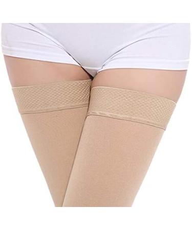 TOFLY Medical Thigh High Compression Stockings - Closed Toe Opaque - 20-30mmHg Graduated Compression - Silicone Band Support - Varicose Veins Edema Travel - Beige XXL - Buy Online on GoSupps.com