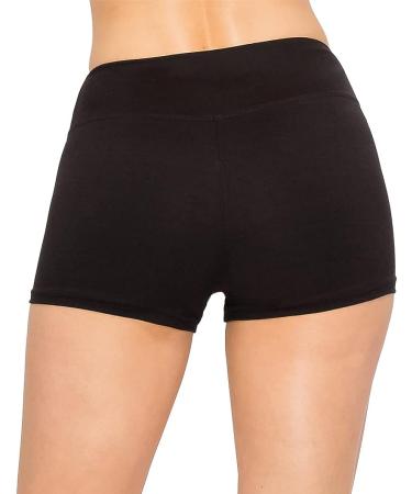 ALWAYS Women Premium Soft Yoga Shorts in Black - Medium, Perfect for Workout, Running, Dance, Volleyball - Sho128 - Buy Online on GoSupps.com