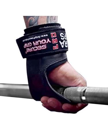 Cobra Grips PRO Weight Lifting Gloves - Heavy Duty Straps - Powerlifting Hooks - Adjustable Neoprene Padded Wrist Support - Bodybuilding - Black Rubber - Buy Online on GoSupps.com