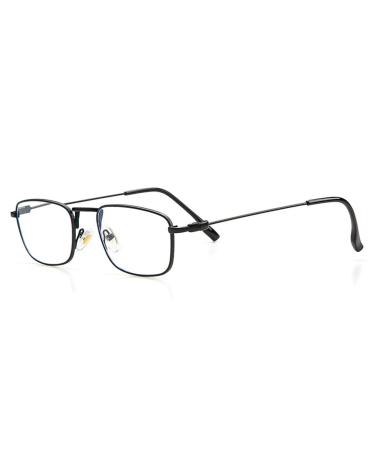 Zukky anti-blue light reading glasses for women men metal-blue light blocked readers the UV glasses block am19 (color: black size: 1x)