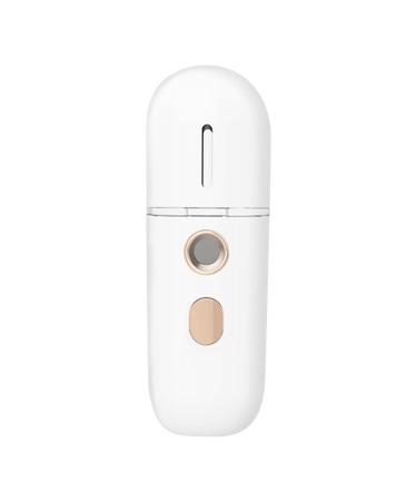 Face Mister - Pulv risateur portable Nano - Vaporisateur rafra chissant r utilisable - Vapeur silencieuse - Vaporisateur d'eau multifonction pour le visage - Hydratant - Pour la maison les voyages Blanc