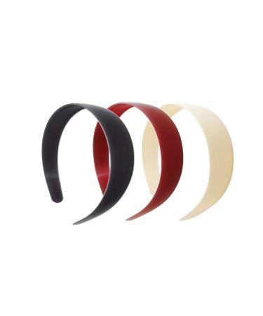 Hard headbands satin frontal ligaments front ligaments slipproof band hair bands 3p suitable as a gift for your wife or girlfriend 2.5 cm wide