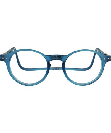 Clic Magnetic Reading Glasses for Men & Women - 2.50x Computer Readers in Jean Blue - Stylish & Functional Eyewear - Buy Online on GoSupps.com