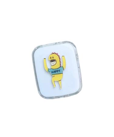 Optometry lens container contact lens container box personality pattern cute cartoon Harajuku myopia contact lens contact lens box double box portable (color: f) (color: a