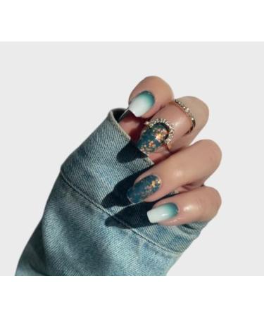 Zaubern gel4Home Nail Foils - 16 Premium Vision Green Nail Wraps for Stunning Nail Art - Buy Online on GoSupps.com