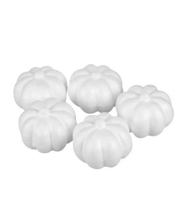TOPBATHY 5pcs Mini Pumpkins Artificial Harvest Decoration House Decorations for Home Pink Decorations Homemade Ornaments Halloween Foam Pumpkin Decorations White Vegetable Foam Ball