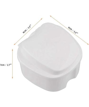 Minidahl 2x White Prostheses Case Travel Bath Box for False Teeth with Sieve & Storage Basket - Buy Online on GoSupps.com
