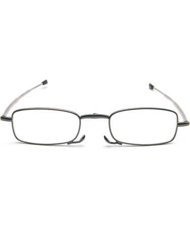 MMOWW Foldable Reading Glasses for Women & Men - Telescopic Pole Mini Anti Blue Light Glasses (+2.5 Gray) - Perfect for Travel - Buy Online on GoSupps.com