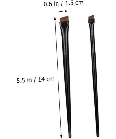 Baluue 9 Sets Eyeliner Brush Makeup Brush Eyebrow Eye Liner Wands Ear Brow Brush Black Wood - Buy Online on GoSupps.com