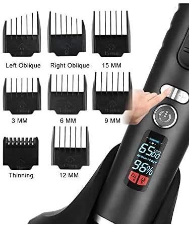 Ceenwes Hair Clippers Heavy Duty Clippers for Men Rechargeable Hair Trimmer Cordless Clippers Hair Cutting Kit with Charging Dock 1 Hairdressing Cape 8 Guide Combs (Black) - Buy Online on GoSupps.com