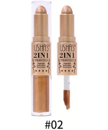2 In 1 Concealer Stick Highlight Contour Stick Highlighter + Highlighter Strip Cruelty Free Makeup Dual-Ended Full Coverage Waterproof Multi-Use Concealer (#2) - Buy Online on GoSupps.com