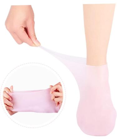 VALICLUD 1 Pair Sock High Heels Booties for Women Lotion Dry-Proof Humidor Gel Moisturizing Gel Booties Skin Protect Soles Sebs Sole Pads Women's Moisture Cream Crusty Pink 41X8X1cm - Buy Online on GoSupps.com