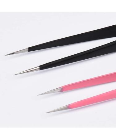 Nail Tweezers Double Sided Nail Art Sticker Silicone Press Rhinestone Picker Nippers Pink Brushes - Buy Online on GoSupps.com
