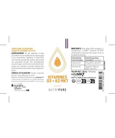 Nutripure | Immunity Pack 4 Food Supplements | Vitamin C D3 K2 Pure Biotics | Immune Boost Intestinal Flora Reduces Fatigue | Non-GMO Gluten Lactose | Made in France - Buy Online on GoSupps.com