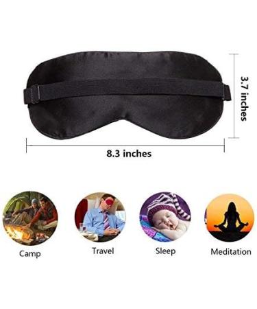 Soft Comfort Sleep Eye Mask for Men and Women - Adjustable Strap, Block Out Light for Travel, Office, Home - Black (Off White) - Buy Online on GoSupps.com