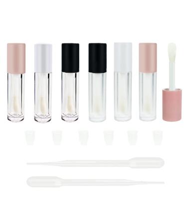 Cosidea 24 pcs 5ml Brush Lip Gloss Tubes - Clear with Pink Caps | Large Cosmetic Packaging Containers - Buy Online on GoSupps.com