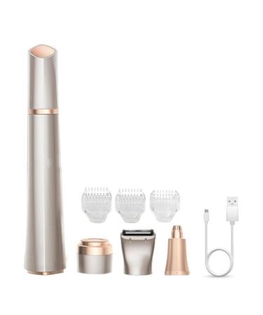 Ear and Nose Hair Trimmer Facial Hair Grooming Kit Include Type-C Rechargeable Eyebrow Trimmer & Facial Hair Removal Shaver for Men and Women Professional Painless for Easy Cleansing XJ-Z02