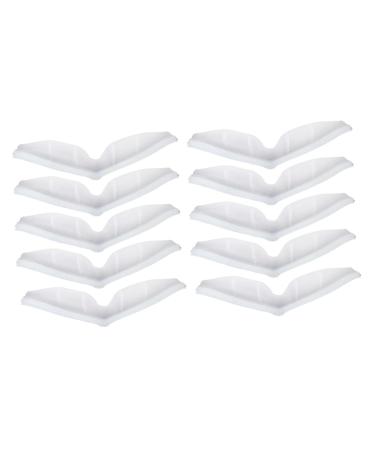 Healeved glasses 10 ST anti -fitting nose pad anti -fogged mouth cover inserts nose pad silicone nose bridge pads strips for glasses white 3D multifunction nasal clamp pebbles