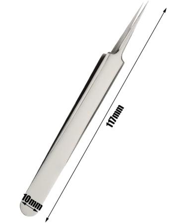Surgical Tweezers for Ingrown Hair - Professional Stainless Steel Comedones Extractors (2pcs) - Precision Sharp Needle Nose Tweezers for Splinter Removal - Buy Online on GoSupps.com