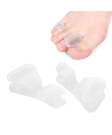 Hallux valgus toe spreader set 5 pairs of toes correction transparent silicone correction toes separator tools sailing material for overlapping toes hammer toes pain relief