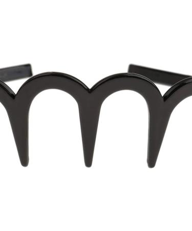 Men Wavy Metal Hairhoop Unisex Wavy Headband Black Spring Wavy Metal Hair Band with Long Teeth Hairhoop Sports Headband Headwear Accessories Black 1pc - Buy Online on GoSupps.com