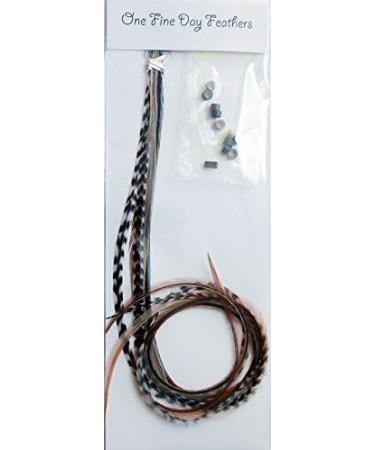 10 Rare Skinny Super Long Real Feather Hair Extensions - 13-15+ Inch (33-38+ cm) - Buy Online on GoSupps.com