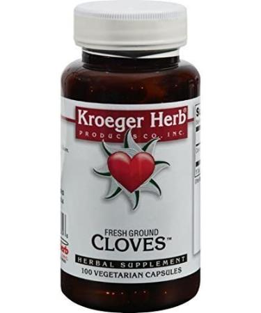 Kroeger Herb Co Fresh Ground Cloves - 100 Vegetarian Capsules for Natural Wellness - Buy Online on GoSupps.com
