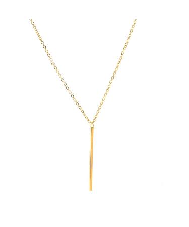 Fstrend Fashion Long Necklace Dainty Simple Chain Necklaces Jewelry for Women and Girls (Gold)